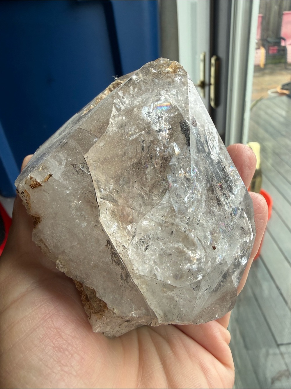 Large  Herkimer Diamond Clear Quartz Crystal Chunk natural crystals Quartz speci